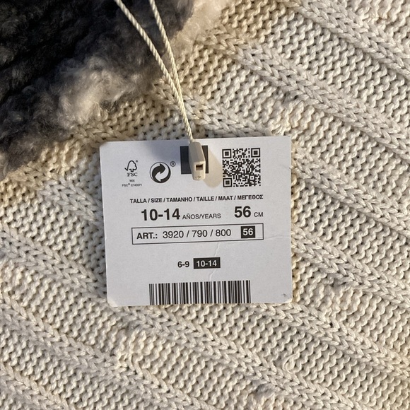 NWT Zara Women’s Sherpa Bucket Hat ~ 56 cm ~ Plaid - Picture 7 of 7